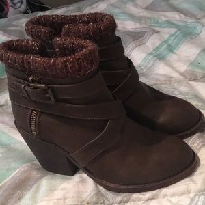 Charlotte Russe Brown Booties Size 7